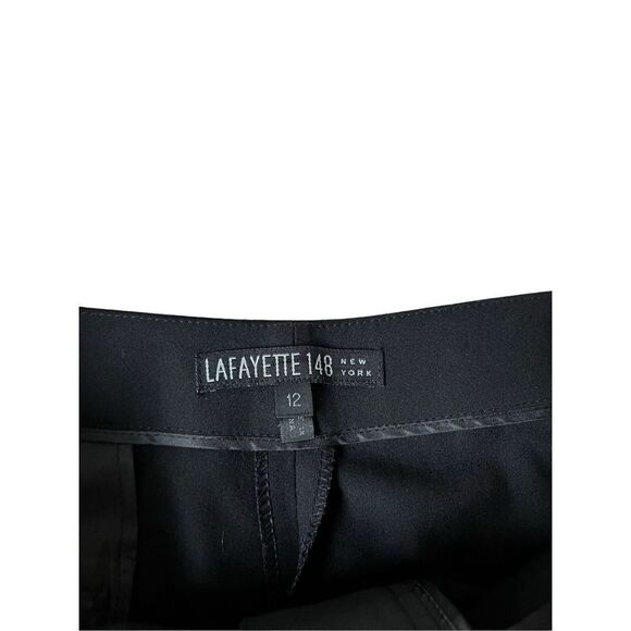 Lafayette148 Black Dress Pants size 12 Straight - Picture 3 of 10
